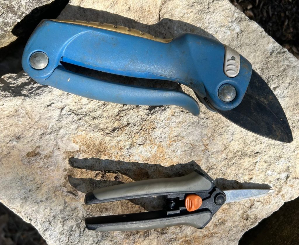 Pruners and trimmers for maintaining garden plants