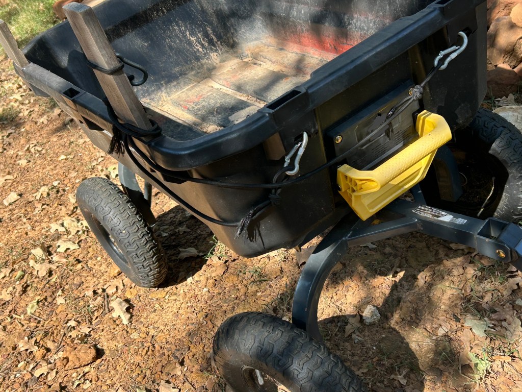 Garden cart saves a lot of work and is essential tool for moving dirt and debris