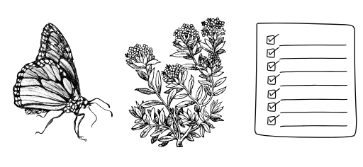 Butterfly garden cheat sheet icon